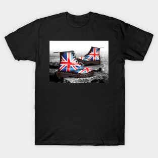 Union Jack Flag Doc Martens boots T-Shirt